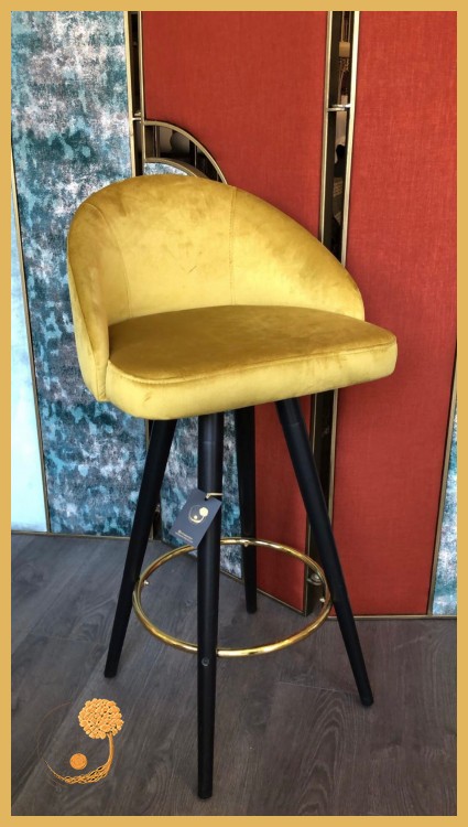 Sarı Bar Sandalyesi Modeli
